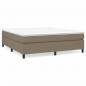 Preview: Boxspringbett mit Matratze Taupe 160x200 cm Stoff