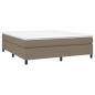 Preview: Boxspringbett mit Matratze Taupe 160x200 cm Stoff