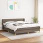 Preview: ARDEBO.de - Boxspringbett mit Matratze Taupe 180x200 cm Stoff