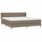 Preview: Boxspringbett mit Matratze Taupe 180x200 cm Stoff