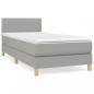 Preview: Boxspringbett mit Matratze Hellgrau 90x190 cm Stoff