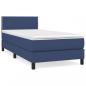 Preview: Boxspringbett mit Matratze Blau 90x200 cm Stoff