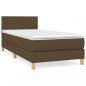 Preview: Boxspringbett mit Matratze Dunkelbraun 90x190 cm Stoff