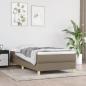 Preview: ARDEBO.de - Boxspringbett mit Matratze Taupe 80x200 cm Stoff