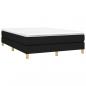 Preview: Boxspringbett mit Matratze Schwarz 140x190 cm Stoff