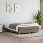 Preview: ARDEBO.de - Boxspringbett mit Matratze Taupe 140x190 cm Stoff