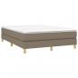 Preview: Boxspringbett mit Matratze Taupe 140x190 cm Stoff