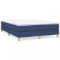 Preview: Boxspringbett mit Matratze Blau 140x190 cm Stoff