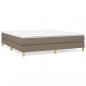 Preview: Boxspringbett mit Matratze Taupe 180x200 cm Stoff