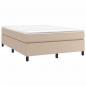 Preview: Boxspringbett Matratze Cappuccino-Braun 140x200cm Kunstleder