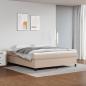 Preview: ARDEBO.de - Boxspringbett Matratze Cappuccino-Braun 160x200 cm Kunstleder