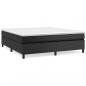 Preview: Boxspringbett mit Matratze Schwarz 160x200 cm Kunstleder