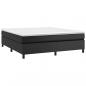 Preview: Boxspringbett mit Matratze Schwarz 160x200 cm Kunstleder