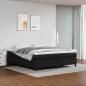 Preview: ARDEBO.de - Boxspringbett mit Matratze Schwarz 180x200 cm Kunstleder