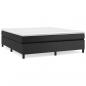 Preview: Boxspringbett mit Matratze Schwarz 180x200 cm Kunstleder