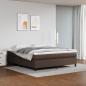 Preview: ARDEBO.de - Boxspringbett mit Matratze Braun 160x200 cm Kunstleder