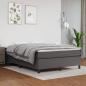 Preview: ARDEBO.de - Boxspringbett mit Matratze Grau 140x200 cm Kunstleder