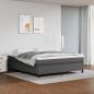 Preview: ARDEBO.de - Boxspringbett mit Matratze Grau 160x200 cm Kunstleder