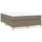 Preview: Boxspringbett mit Matratze Taupe 140x190 cm Stoff