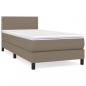 Preview: Boxspringbett mit Matratze Taupe 90x200 cm Stoff