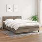 Preview: ARDEBO.de - Boxspringbett mit Matratze Taupe 140x190 cm Stoff