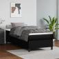 Preview: ARDEBO.de - Boxspringbett mit Matratze Schwarz 80x200 cm Kunstleder