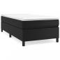 Preview: Boxspringbett mit Matratze Schwarz 80x200 cm Kunstleder