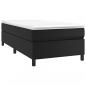 Preview: Boxspringbett mit Matratze Schwarz 80x200 cm Kunstleder