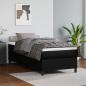 Preview: ARDEBO.de - Boxspringbett mit Matratze Schwarz 90x190 cm Kunstleder