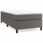 Preview: Boxspringbett mit Matratze Grau 90x190 cm Kunstleder