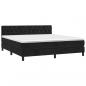 Preview: Boxspringbett mit Matratze Schwarz 160x200 cm Samt