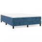 Preview: Boxspringbett mit Matratze Dunkelblau 140x190 cm Samt