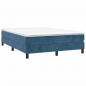 Preview: Boxspringbett mit Matratze Dunkelblau 140x190 cm Samt