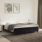 Preview: ARDEBO.de - Boxspringbett mit Matratze Schwarz 160x200 cm Samt