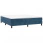 Preview: Boxspringbett mit Matratze Dunkelblau 160x200 cm Samt