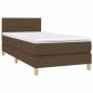 Preview: Boxspringbett mit Matratze Dunkelbraun 90x190 cm Stoff