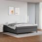 Preview: ARDEBO.de - Boxspringbett mit Matratze Grau 180x200 cm Kunstleder