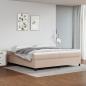 Preview: ARDEBO.de - Boxspringbett Matratze Cappuccino-Braun 200x200cm Kunstleder