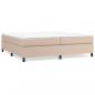 Preview: Boxspringbett Matratze Cappuccino-Braun 200x200cm Kunstleder