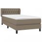 Preview: Boxspringbett mit Matratze Taupe 90x190 cm Stoff