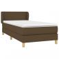 Preview: Boxspringbett mit Matratze Dunkelbraun 90x190 cm Stoff