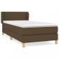 Preview: Boxspringbett mit Matratze Dunkelbraun 90x190 cm Stoff