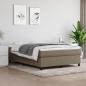 Preview: ARDEBO.de - Boxspringbett mit Matratze Taupe 140x190 cm Stoff