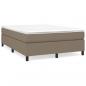 Preview: Boxspringbett mit Matratze Taupe 140x190 cm Stoff