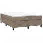 Preview: Boxspringbett mit Matratze Taupe 140x190 cm Stoff