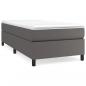 Preview: Boxspringbett mit Matratze Grau 80x200 cm Kunstleder