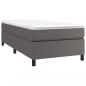 Preview: Boxspringbett mit Matratze Grau 80x200 cm Kunstleder