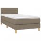 Preview: Boxspringbett mit Matratze & LED Taupe 80x200 cm Stoff