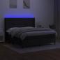 Preview: Boxspringbett mit Matratze & LED Schwarz 180x200 cm Stoff