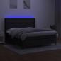 Preview: Boxspringbett mit Matratze & LED Schwarz 180x200 cm Stoff